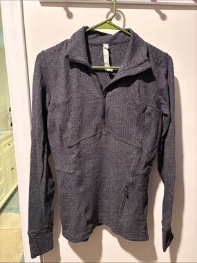 lululemon athletica Heathered Charcoal Herringbone Pullover